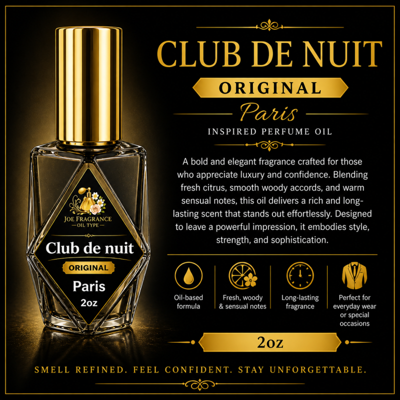 CLUB DE NUIT – ORIGINAL PARIS INSPIRED PERFUME OIL 2oz